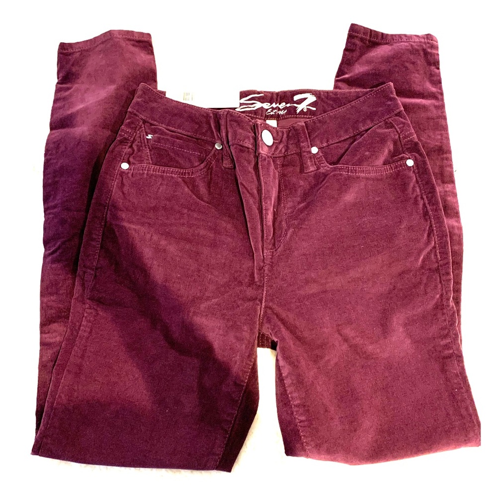 Seven7 plush touch ultra high rise corduroy skinny